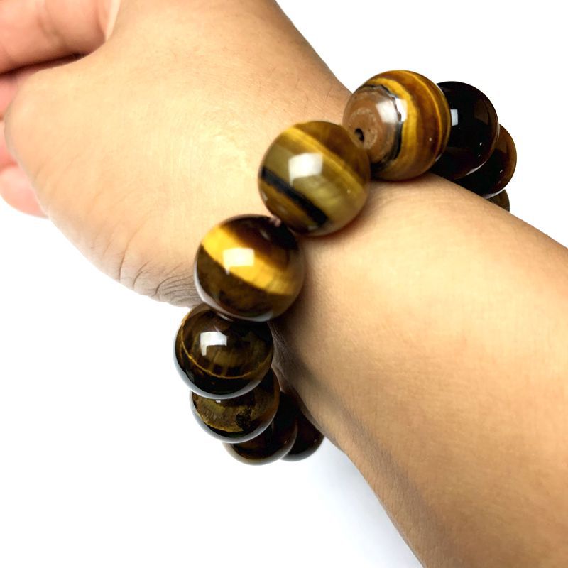 天然虎眼石手链优质男女款手串直播货源虎晶石时尚玉手环